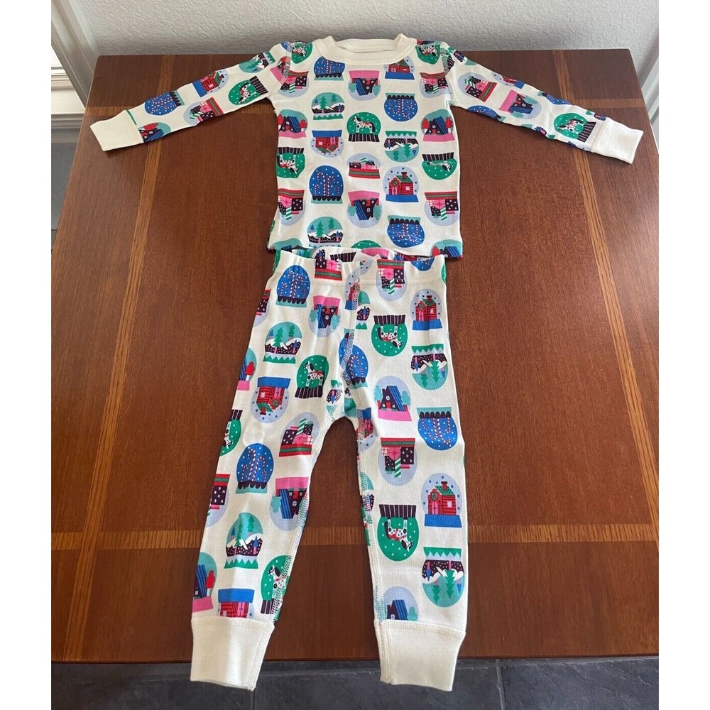 Hanna Andersson Toddler Christmas Ornament Long John Pajama Set 2T 85cm NEW